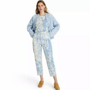 NWT | Women's Marble Print High-Rise Tapered Jeans - Rachel Comey